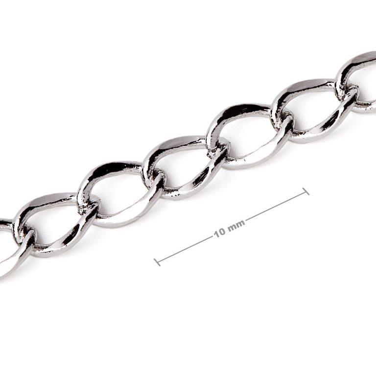 Rhodium-plated unfinished chain No.101