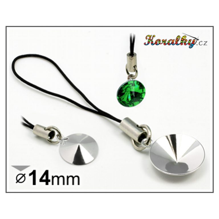 Rivoli phone pendant 14mm rhodium