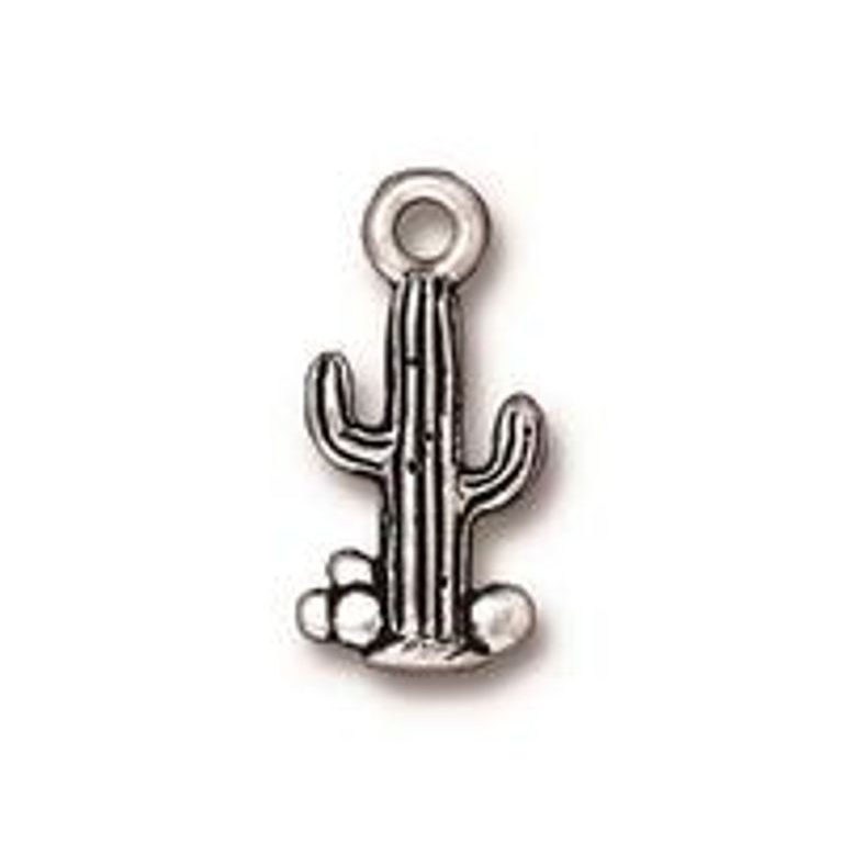 TierraCast pendant Saguaro Cactus antique silver