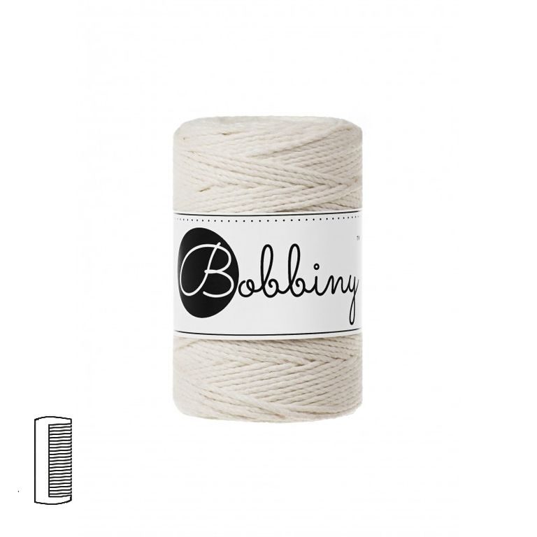 Bobbiny Fir textil Macramé Baby 3PLY 1,5mm Natural