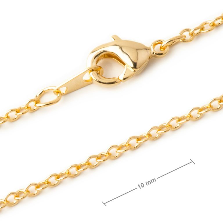 Jewellery chain with aclasp 45cm in the colour of gold No.61