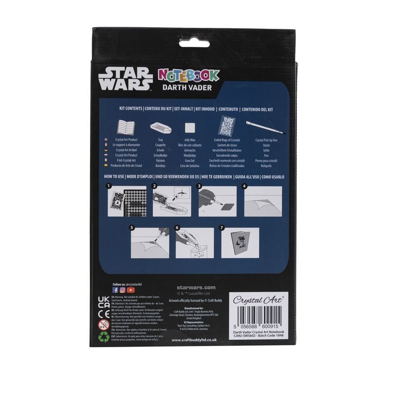 Pictat cu diamante, caiet Star Wars Dart Vader