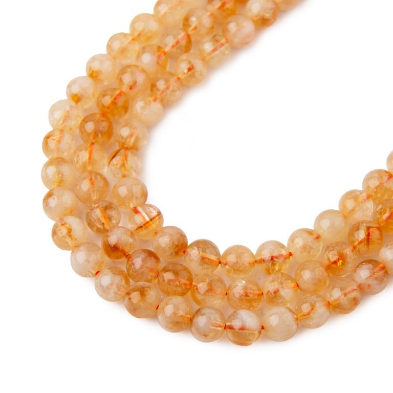 Brazilian Citrine A beads 4mm