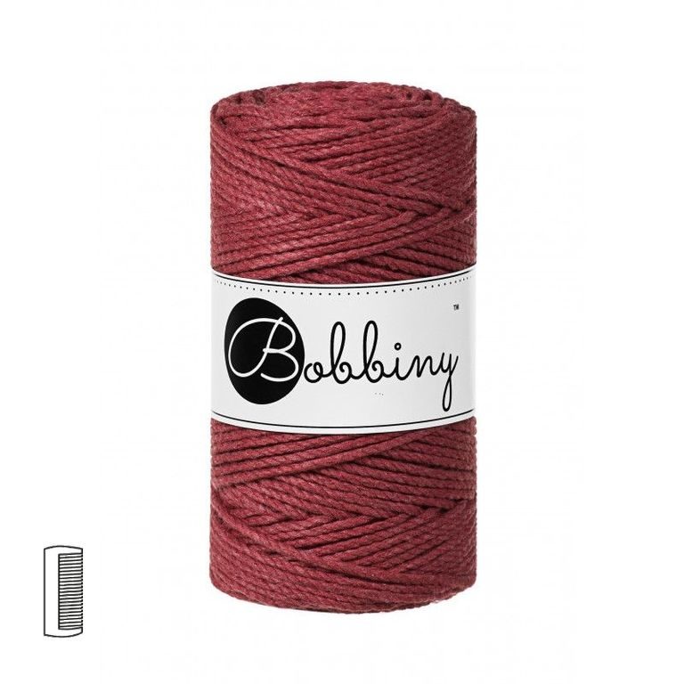 Bobbiny Macramé příze Regular 3PLY 3mm Wild Rose