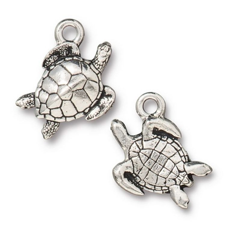 TierraCast pandantiv Sea Turtle culoare argintiu învechit