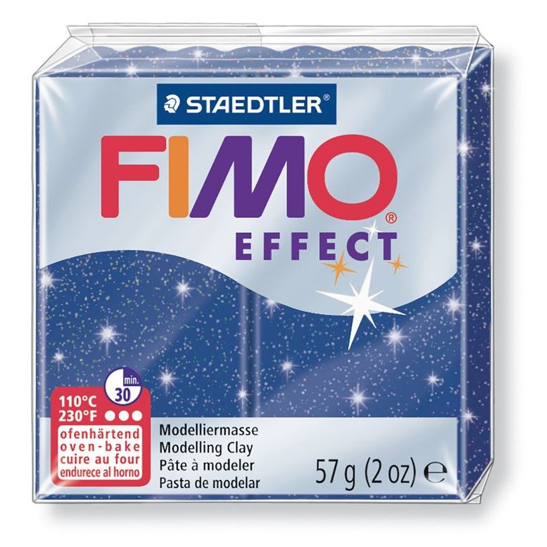 FIMO Effect 57g (8020-302) albastră cu sclipici