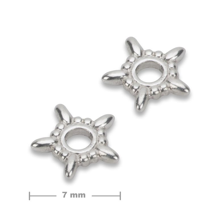 Strieborný distančný krúžok 7x1mm č.325