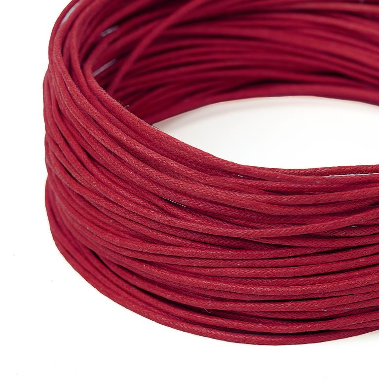 Waxed cotton cord 1.5mm/3m dark red