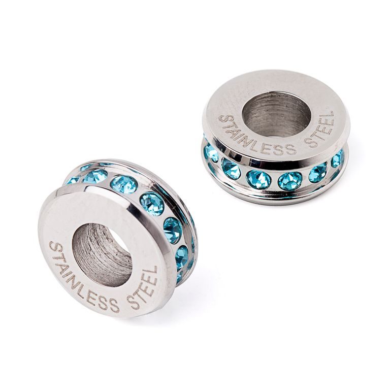 Stainless steel bead with large center hole No.62