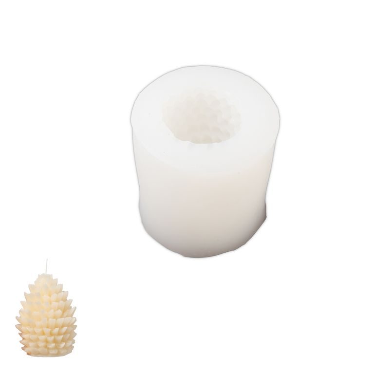 Silicone candle mould in the shape of a pine cone 40x40x67mm