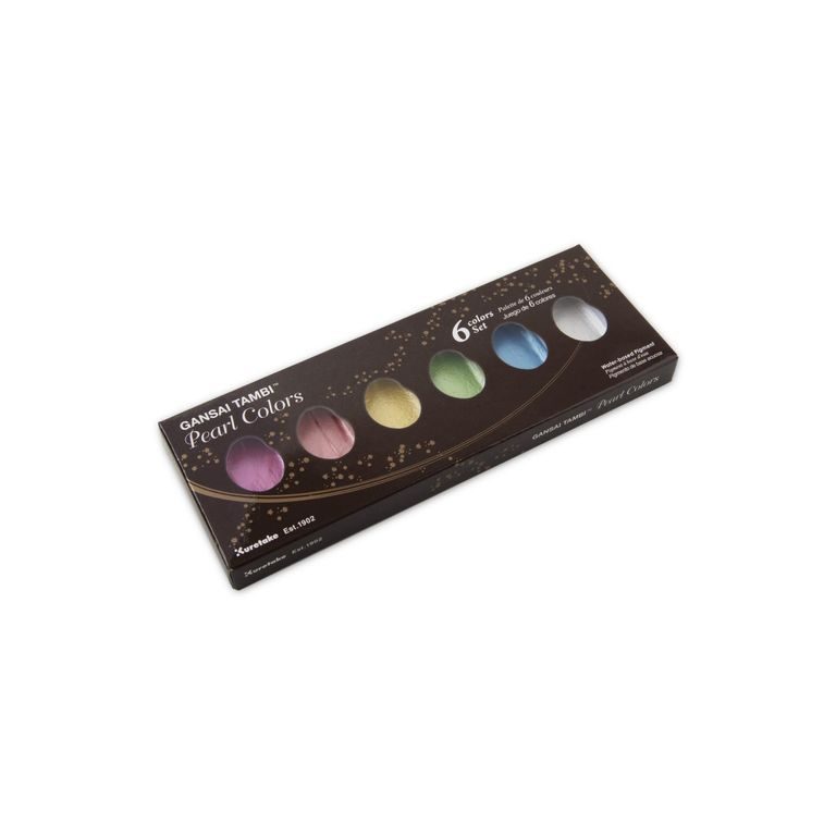 Aquarelle paints Kuretake WS Gansai Tambi Pearl Colors set of 6pcs