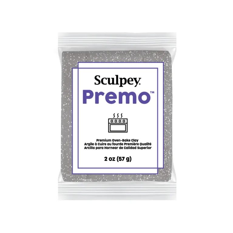 Sculpey PREMO White Gold Glitter stříbrná s glitry