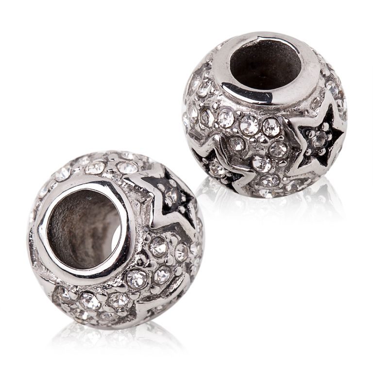 Stainless steel bead with large center hole No.42