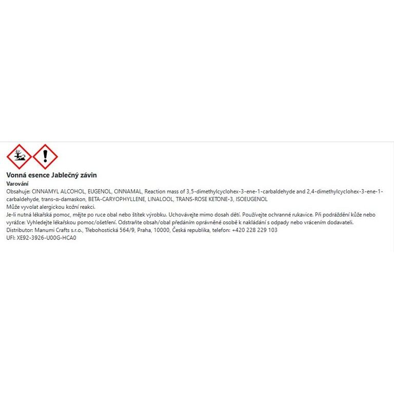 Manumi vonná esence jablečný závin 10 ml
