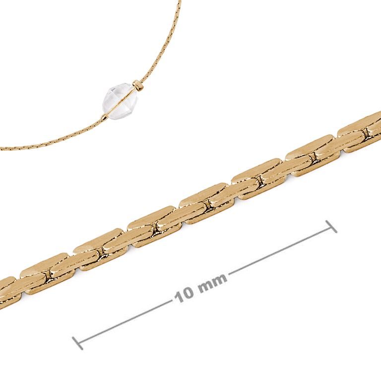 Unfinished snake chain for crimping gold