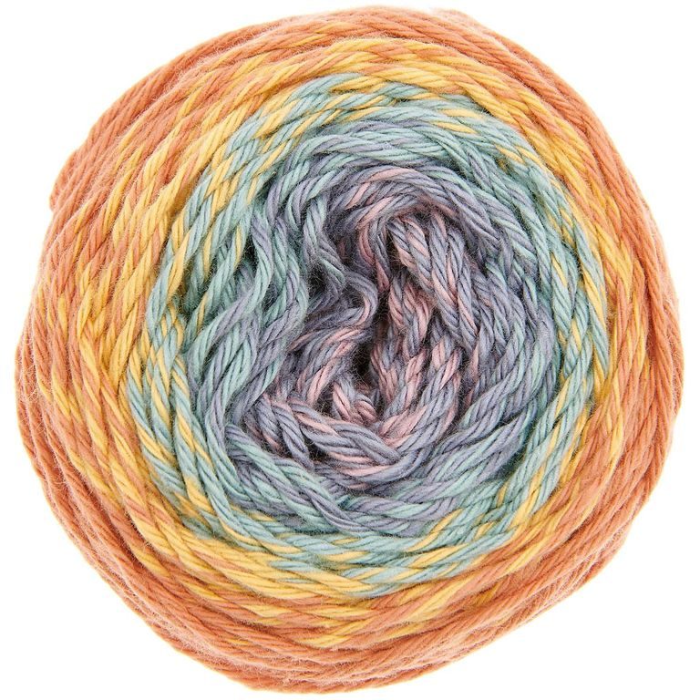 Ricorumi Spin Spin Crochet Yarn shade 019 Earthy Rainbow
