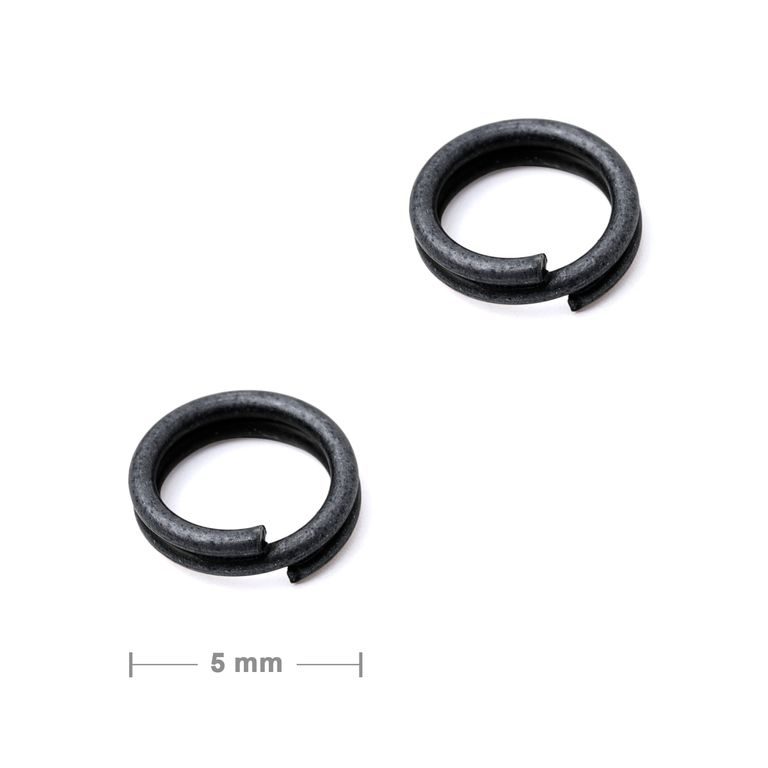 Double jump ring 5mm anthracite