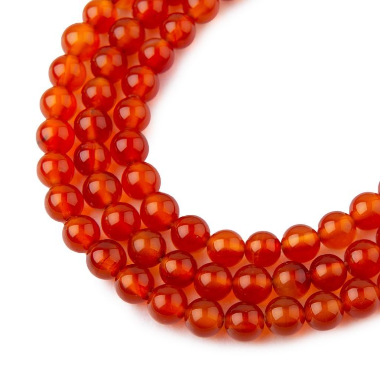 Carnelian Orange beads 6mm