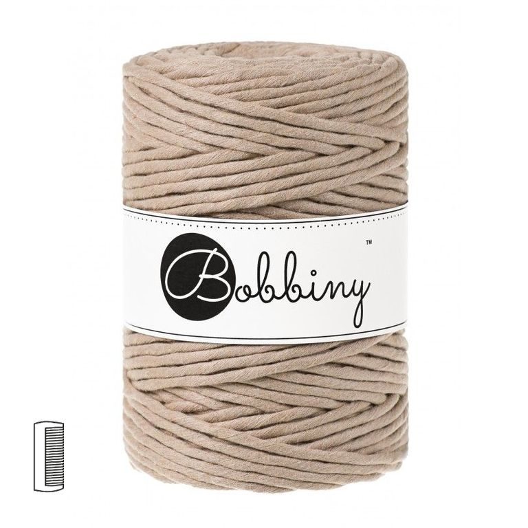 Bobbiny Fir textil Macramé XXL 5mm Sand