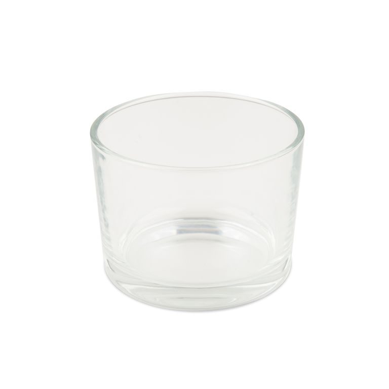 Glass candle jar transparent 82x60mm