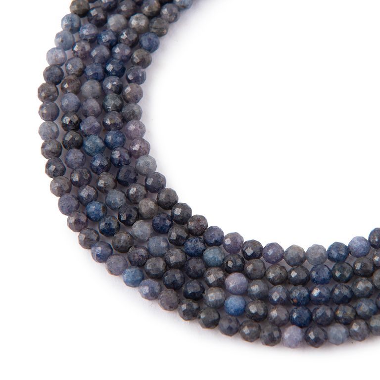 Sapphire faceted beads 4mm