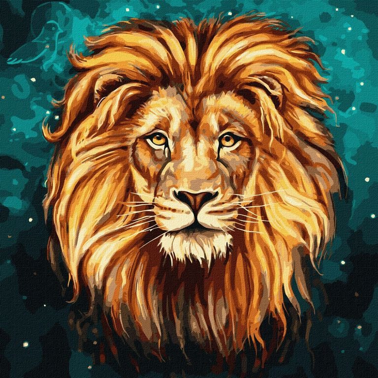 Painting by numbers picture luxury lion 40x40cm