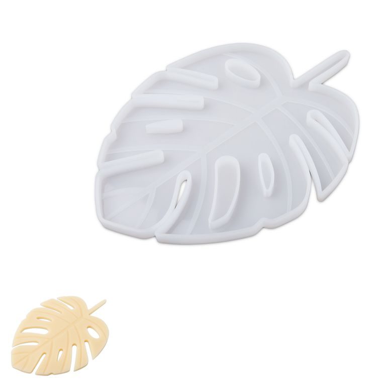 Silicone mould for creative clays in the shape of a monstera leaf 250x170x10mm