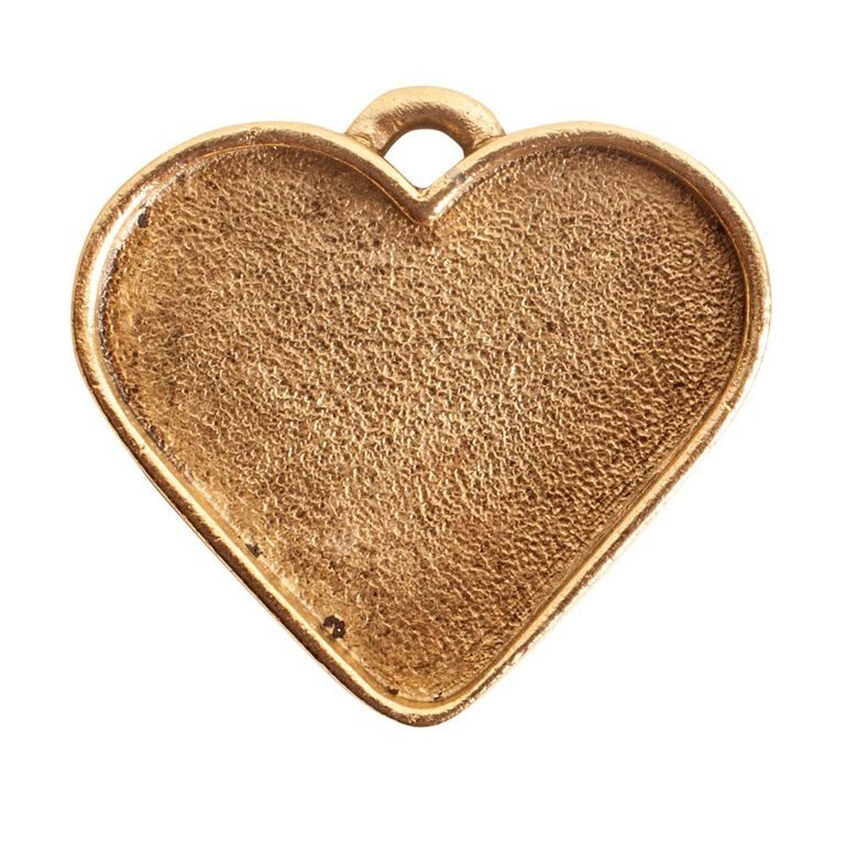 Nunn Design pendant with a setting heart 33,5x31mm gold-plated