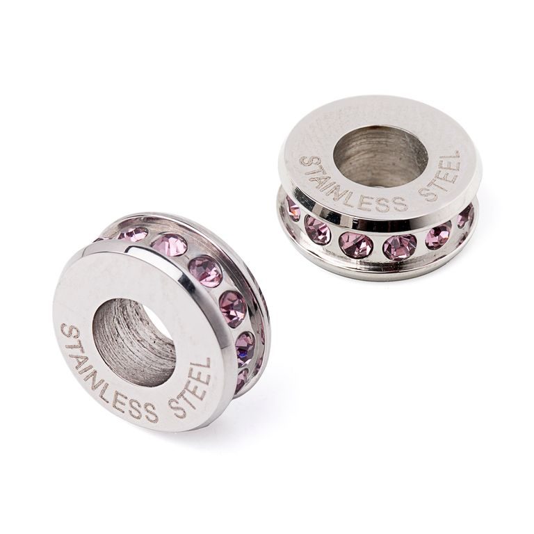 Stainless steel bead with large center hole No.60