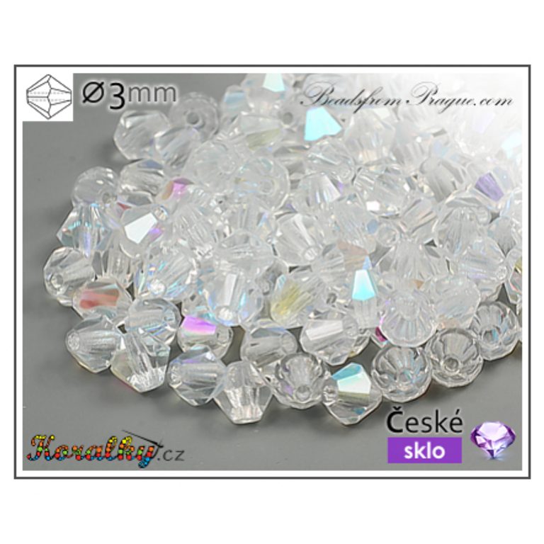 Czech crystal bicone beads 3mm No.2
