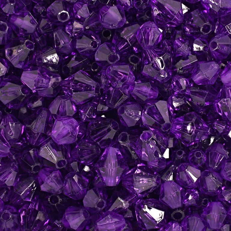 Acrylic faceted beads 4-8 mm purple