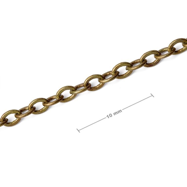 Unfinished jewellery chain antique brassný No.61