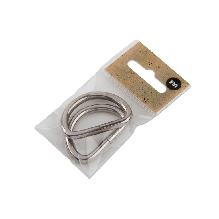 Galanterní polokroužek 41 x 29 mm v barvě platiny