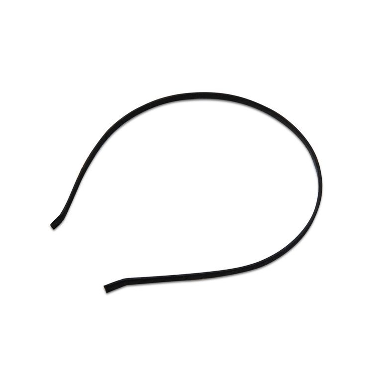 Metal headband with black ribbon