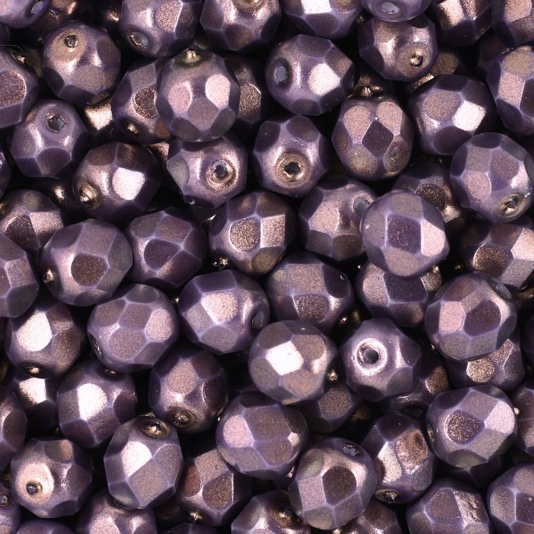 Manumi české broušené korálky 6 mm Halo Ethereal Regal