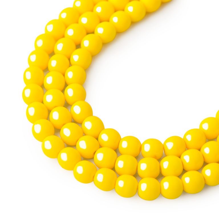 Manumi české sklenené stláčané guľôčky Limon 6mm č.11