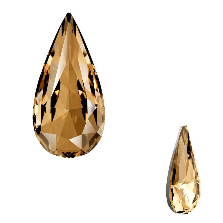 SWAROVSKI 4322 14X7 mm Crystal Golden Shadow F