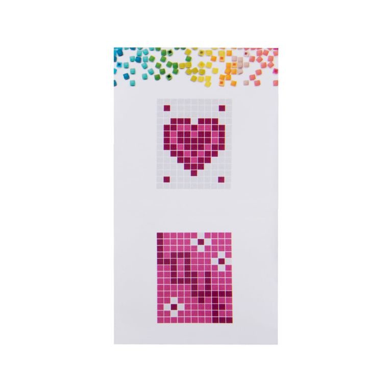 Pixel keychain hearts