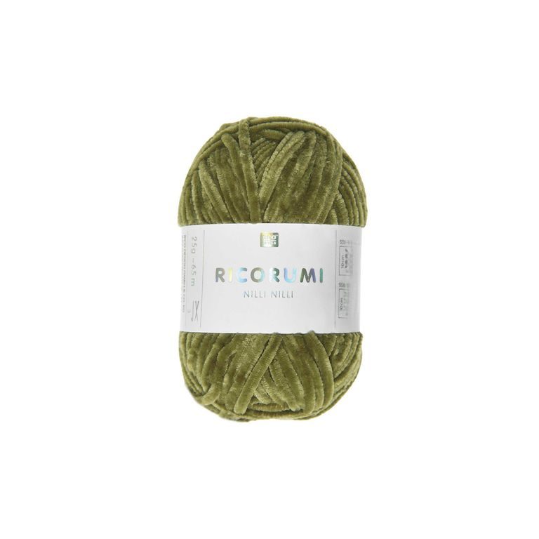 Ženilková priadza Ricorumi Nilli Nilli odtieň 020 olivová
