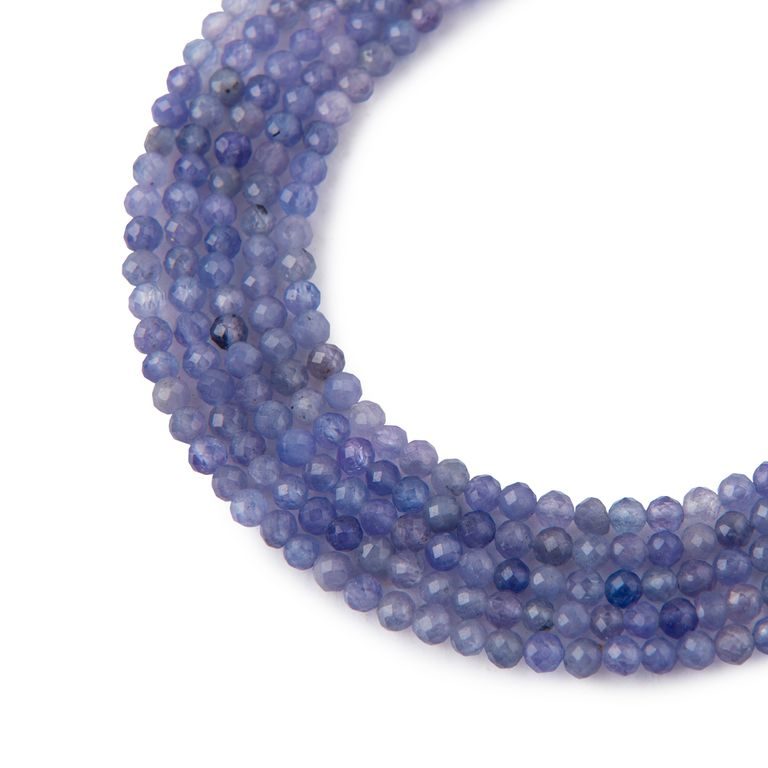 Tanzanite faceted beads 3mm