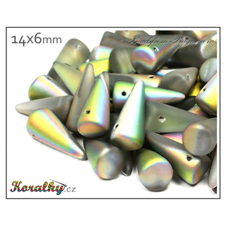 Czech glass spike beads 14x6mm (28136) No.30