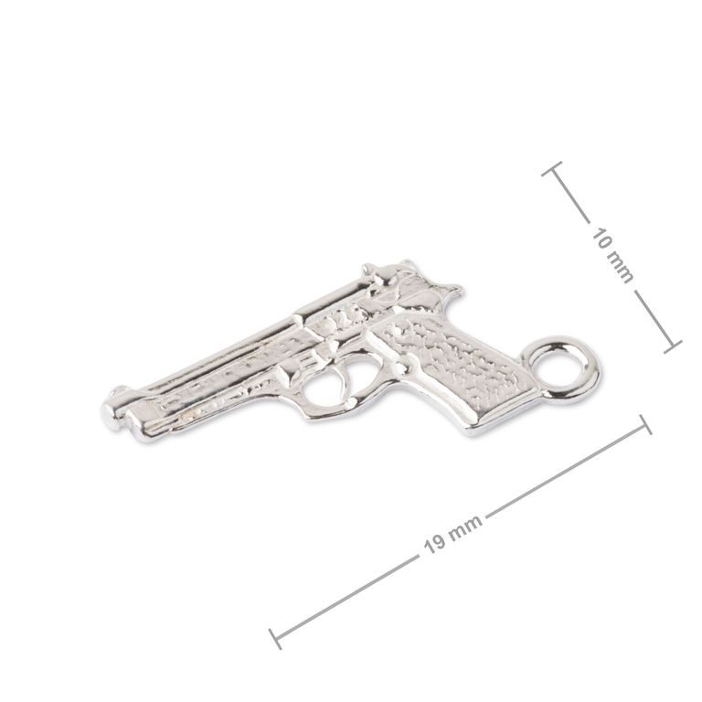 Stříbrný přívěsek pistole č.1021