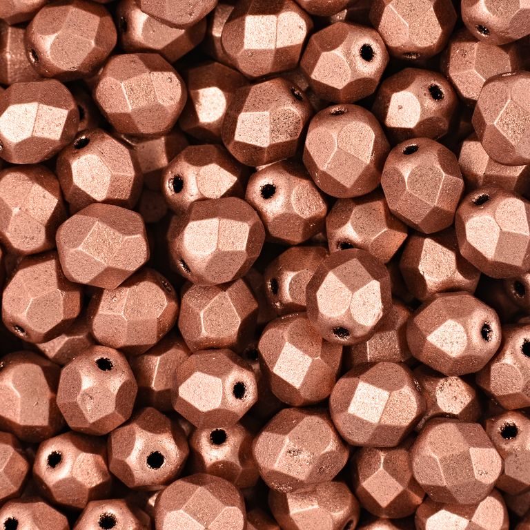Mărgele șlefuite 6mm Matte Metallic Copper