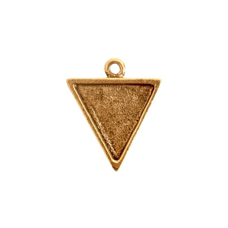 Nunn Design pendant with a setting triangle 18,5x15,5mm gold-plated