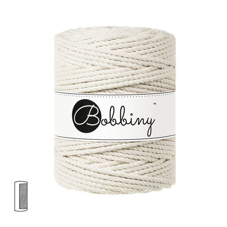 Bobbiny Fir textil Macramé XXL 3PLY 5mm Natural