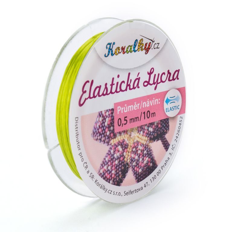 Elastická lycra 0,5mm/10m světle zelená