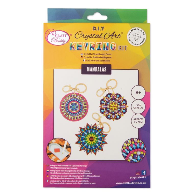 Diamond painting keyring kit mandalas