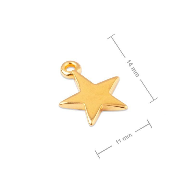 Manumi pendant star 14x11mm gold-plated