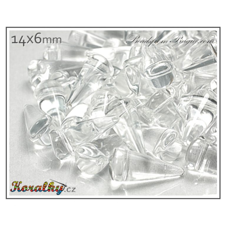 Czech glass spike beads 14x6mm (00030) No.1