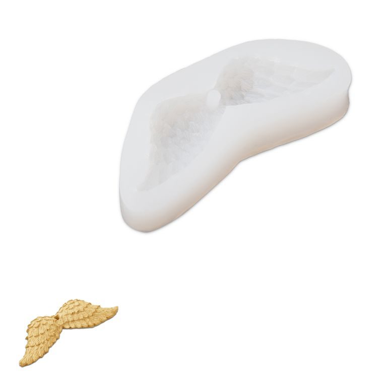 Silicone mould for creative clays for angel wings ornament 110x50x15mm